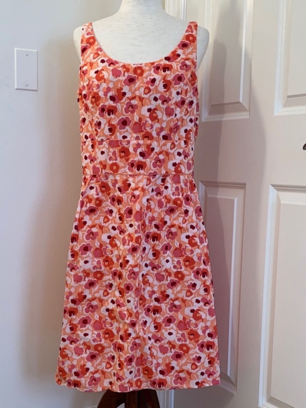 Loft Coral Sleeveless Dress size 14